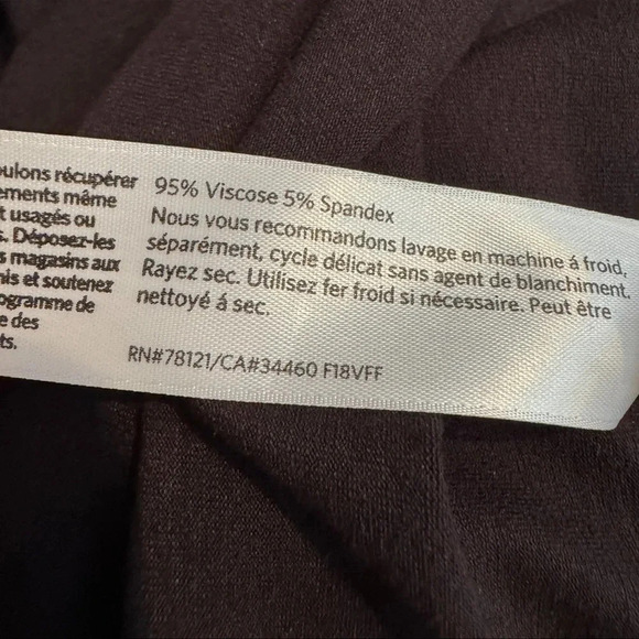 Eileen Fisher Scoop Neck Jersey Knit Elbow Sleeve Tunic Top Black Size M - Picture 7 of 10